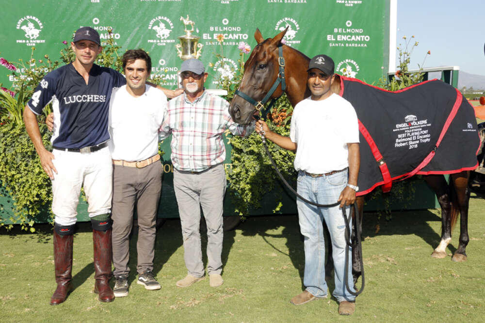 Best Playing Pony: Gypsy, played and owned by Jeff Hall, pictured with Agustin Cinti, Penacho and Dario Arabena. 