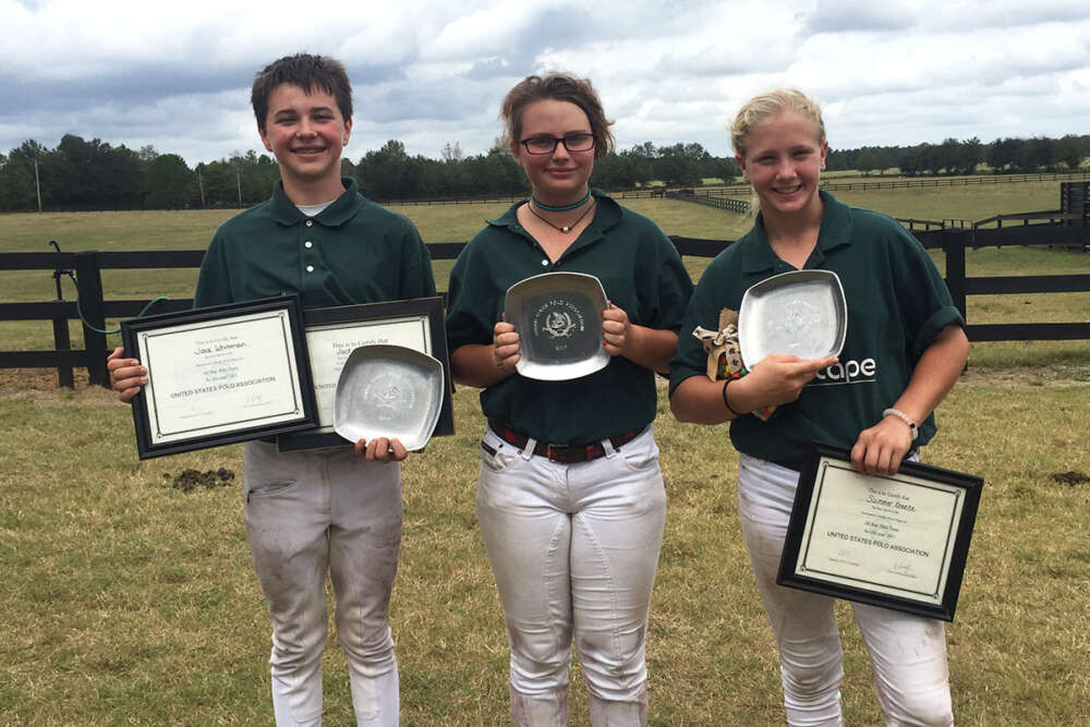 Aiken middle school tournament champions: Enviroscape  - (L to R) Jack Whitman, Alea Crespo, Summer Kneece.