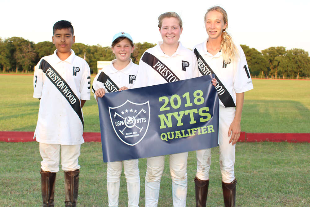 B Flight winners Prestonwood White (L to R) Gerardo Obregon, Tori Summers, Madeline Richter, Lucy Walter.