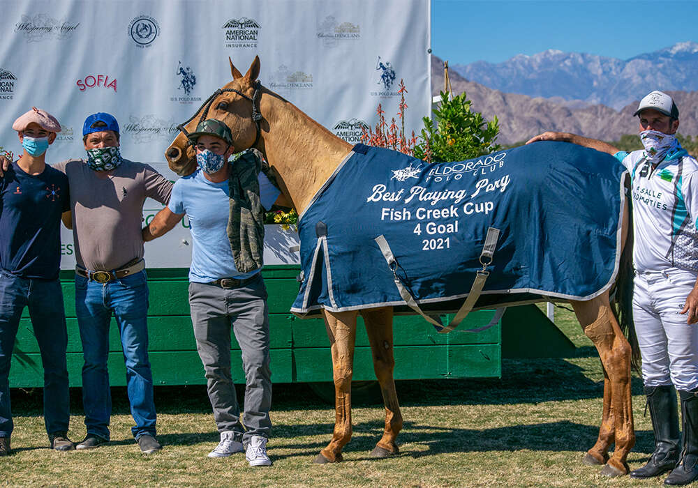 Best Playing Pony Lady played and owned by Luis Saracco, pictured with Ramon Dameno, Dario Gutierrez and Hugo Alesina.