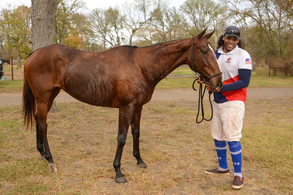 Centennial Cup Best Playing Pony Franchesca, ridden by Javier Maldonado and owned by Lara Semmelmann.