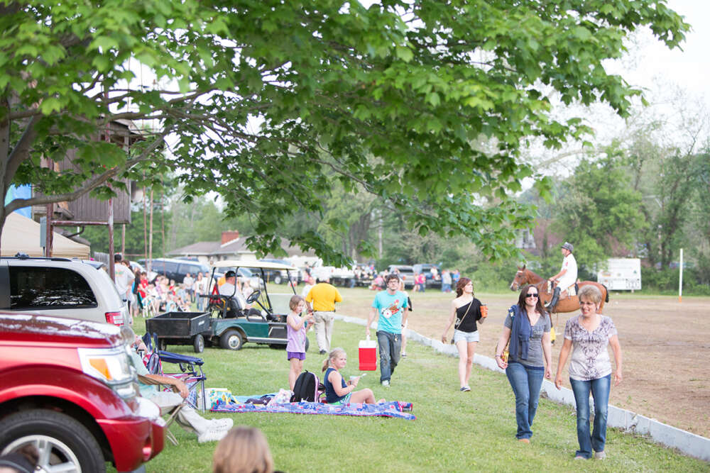 Darlington tailgaters prepare for a night of polo. 