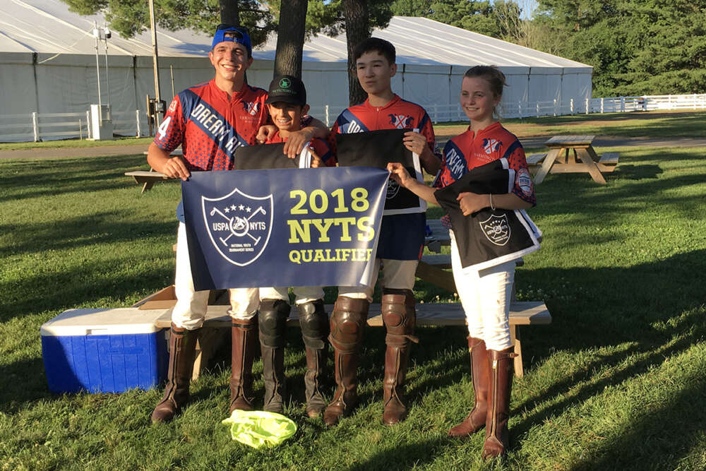 Farmington NYTS qualifier champions Red (L to R) Joe Post, Josh Escapite, Winston Painter, Sophia DeAngelis.