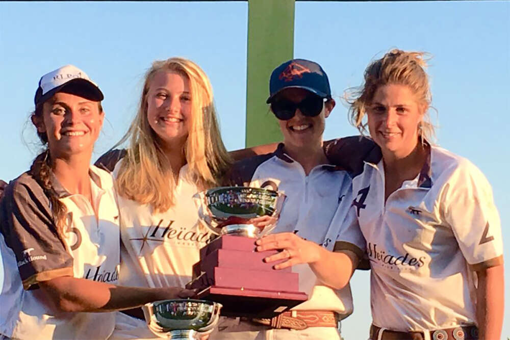 East Coast Handicap Women's Polo Championship winners Heiades International (L to R) Minnie Keating, Hannah Stowe, Lizzie Girard, Izzy Parsons.