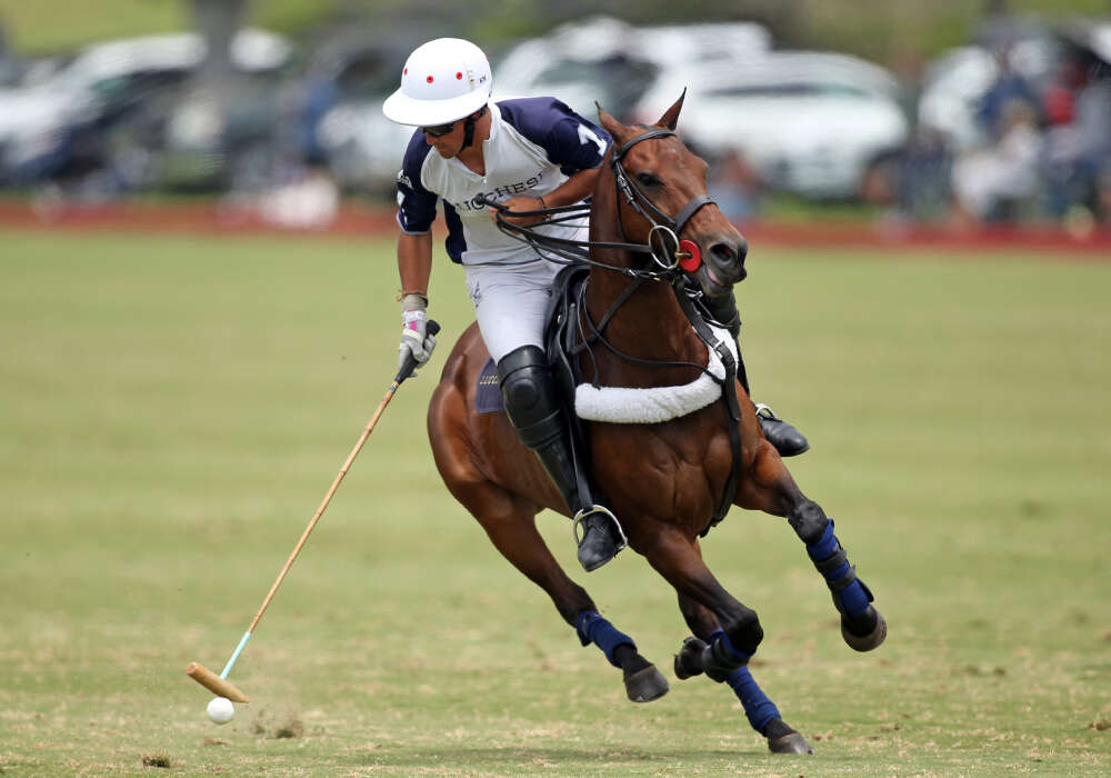 Magrini competing in the 2021 16-goal season for Lucchese at Santa Barbara Polo & Racquet Club in Carpinteria, California.