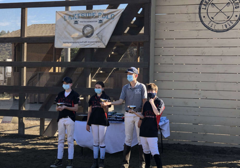 Lakeside Polo Club Western Region Middle School Tournament Champions: Black - Chuck Cunningham, Helena Csiki, Faris Hanna, Ella Molina.