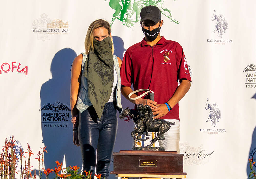 Most Valuable Player Lucas Criado Jr., pictured with Kelsea Mannix.