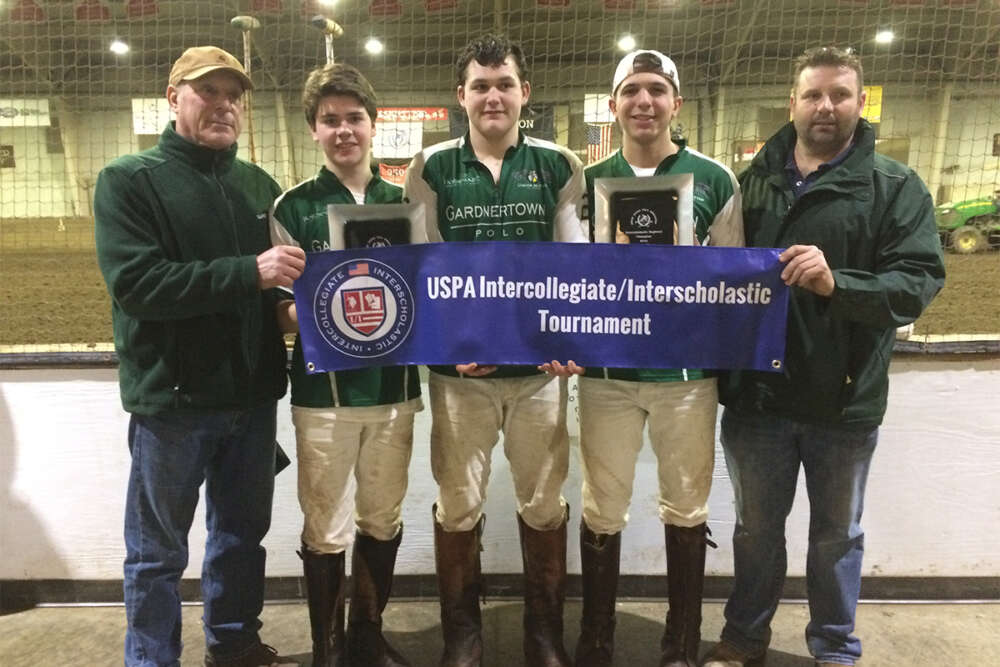 Left to Right: Coach Bill Dencker, Matteo Chaux, John Decker, Joe Post, Coach Dan Scott 