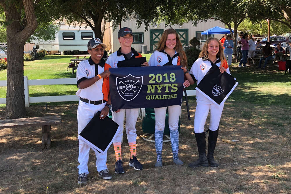 South Bay NYTS Qualifier champions South Bay Polo Club (L to R) Ajay Moturi, Jack Whitman, Katie Kriege, Sara Espy.