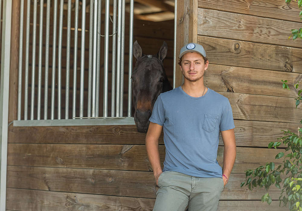 Jared Zenni with polo pony